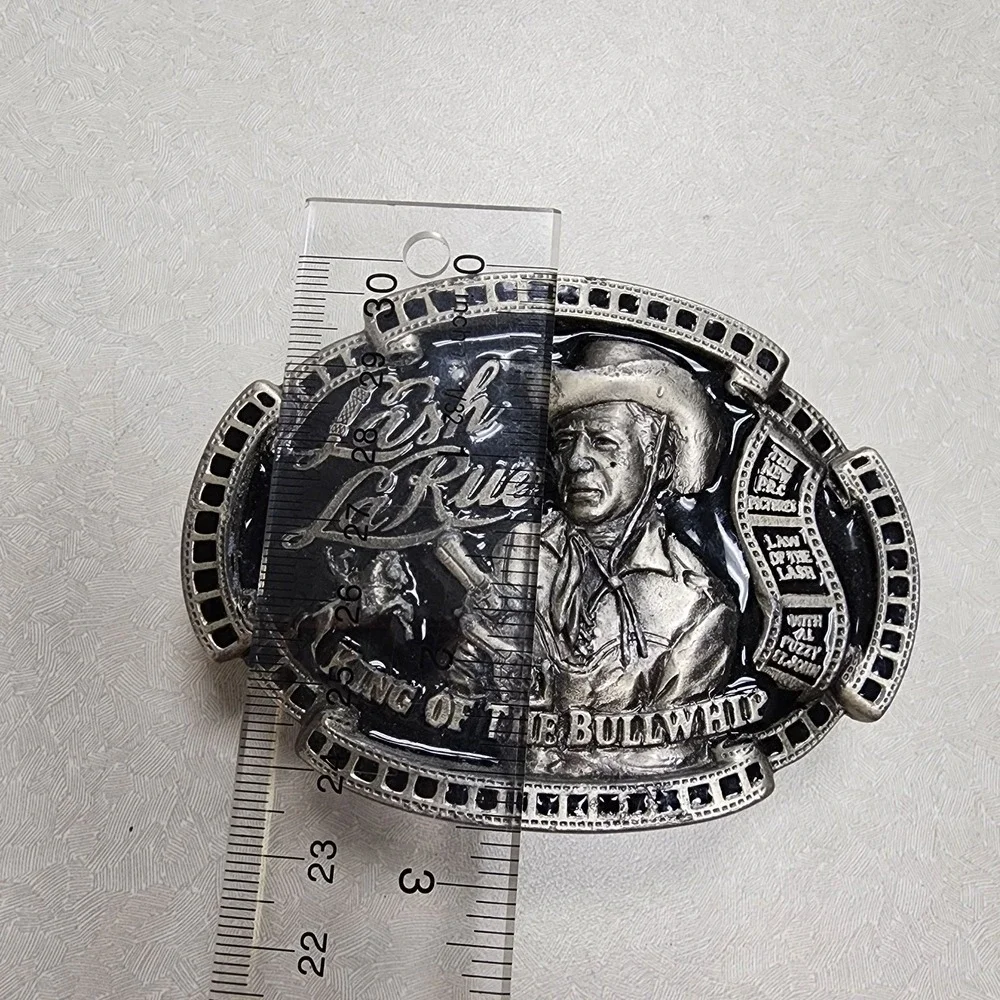 Lash LaRue Belt Buckle Limited Edition 1993 King Of Bullwhip Western Movie Star